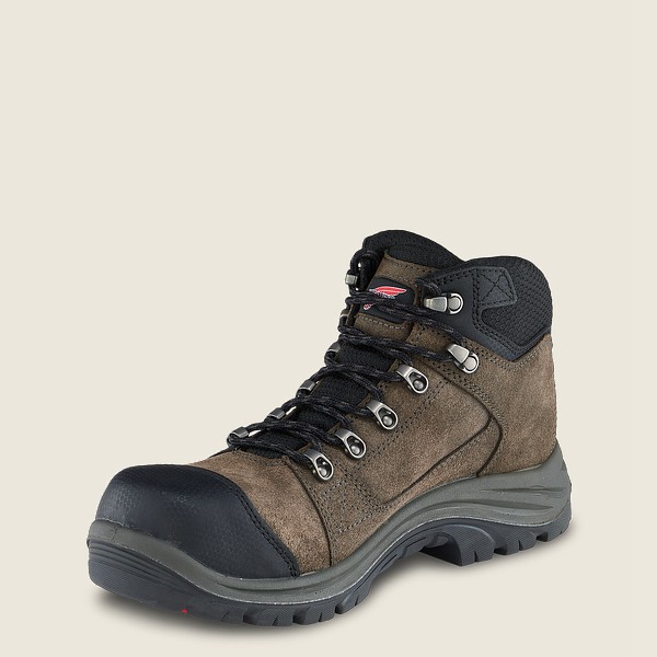 Red Wing Hiking Boots Brown/Black - Mens Trades - 5-inch Waterproof Safety Toe - 8236-RYNOL